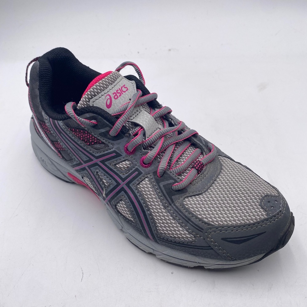 ASICS Gel-Venture 6 Trail Running Shoes Womens 8 D Wide Grey Pink T7G7N Sneaker